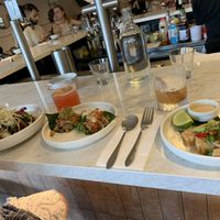 Salt and pepper tofu and jackfruit betel leaf  at Wildginger in Huskisson