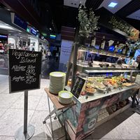 Vegetarian  Island with changing menu options (during my visit there were only vegan options available)  at DUS - Marché - TC in Dusseldorf