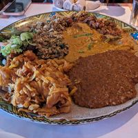 Vegan sampler at Enjera in Arlington