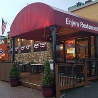 outside at Enjera in Arlington
