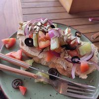 Mediterranean Toast at Cactus  in Koh Tao