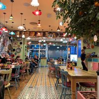 inside the restaurant at DXB - Comptoir Libanais in Dubai