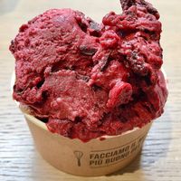 Blackberry, black mulberry and dark chocolate ice cream at Gelateria La Romana in Dubai