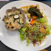 Zucchini quiche at Ah! La Belle Histoire in Concarneau