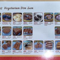 Pictorial display of vegetarian dim sum choices at Kok Thai Restaurant Ipoh in Ipoh