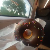 Chocolate donut (its empty inside) at Dunkin' in Hamburg