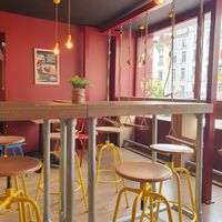 Top floor at Fresh Burritos in Grenoble