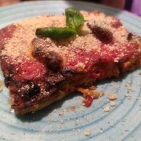 Lasagne at Meow Pizzeria Verde in Innsbruck