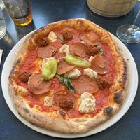 RedHotChiliPesto Pizza  at Meow Pizzeria Verde in Innsbruck