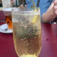 Homemade thyme lemonade  at Meow Pizzeria Verde in Innsbruck