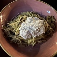 Porcini pasta (gf)  at Meow Pizzeria Verde in Innsbruck