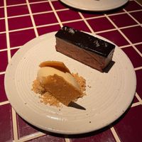 Chocolate mousse and ice cream at Decimo in London