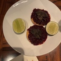 little beet tostadas   at Decimo in London