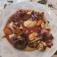 King Trumpet Mushroom, Cauliflower Puree, Bordelaise, &Radicchio at Root To Fruit - Meal Prep in Philadelphia