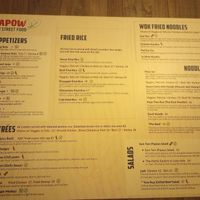 Menu February 2024 (1 of 2) at Kapow Thai Street Food in Wilmington