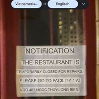 Closed   at Chay Đạo An in Hanoi