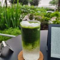 Matcha coconut water. at Plantiful  in Bangkok