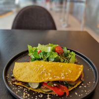 Vegan vege omelette. at Plantiful  in Bangkok