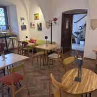 More seating   at 2 Okna Cafe in Krakow