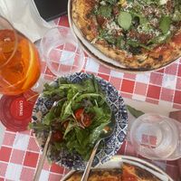  Vegan Veggie Pizza and side salad   at Encantus  in Quarteira