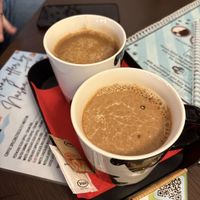 Coconut and oat chai latte   at Mačkafé in Bratislava