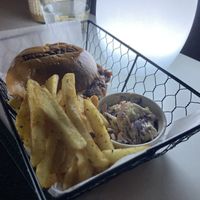 Double smashed burgerr  at Replika in Dubai