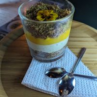 Mango kunafa cup at Replika in Dubai