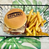 BBQ Texas burger  at Replika in Dubai
