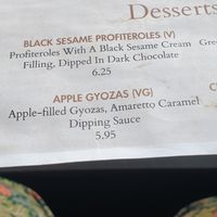 Dessert options to at Black Mamba in Dundee