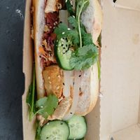 Tofu and kimchi banh mi at Lynch's Hub in Newcastle