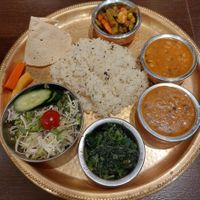 Dal Bhat set (2255¥) at barefoot curry in Osaka
