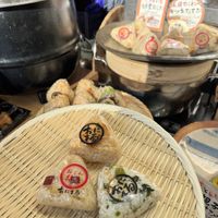 Vegan friendly onigiri  at Gosho Yakimusubi Onimaru Kyoto Shijo Kawaramachi in Kyoto