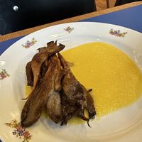 Mushrooms with polentaa  at Goli Restaurant in Budapest