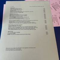 Food menu  at Goli Restaurant in Budapest