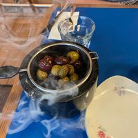 Smoked olives!  at Goli Restaurant in Budapest
