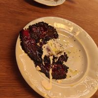 Very root and sour vegan cheese - sweet sour dish - amazing! at Goli Restaurant in Budapest