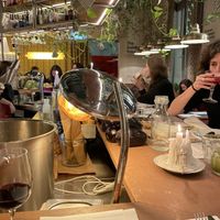 The bar  at Goli Restaurant in Budapest