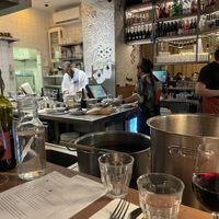 The kitchen   at Goli Restaurant in Budapest