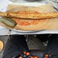 Mushroom potato cigar  at Goli Restaurant in Budapest