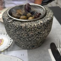 Oliven in Rauch   at Goli Restaurant in Budapest