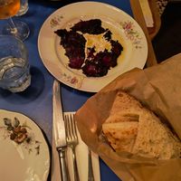 Roasted beetroot, highly suggest at Goli Restaurant in Budapest