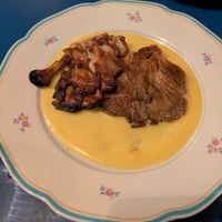 Oyster mushrooms at Goli Restaurant in Budapest