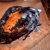 Sweet potato on the fire  at Goli Restaurant in Budapest