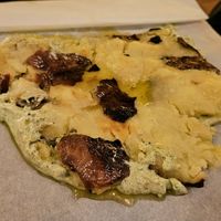 Smashed potato with tzaziki at Goli Restaurant in Budapest