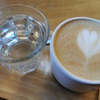 latte at Moment in Prague