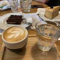 Oat cappuccino   at Moment in Prague
