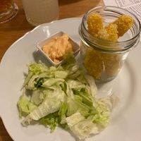 Vegan cheese sticks at Moment in Prague