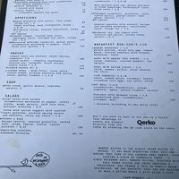 Food menu  at Moment in Prague