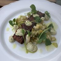 Smoked tempeh  at Moment in Prague