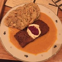 Svichkova omacka. Tasted way better than it looks 😆 at Moment in Prague